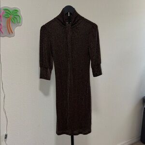 Zara Collections Elegant Brown Dress
